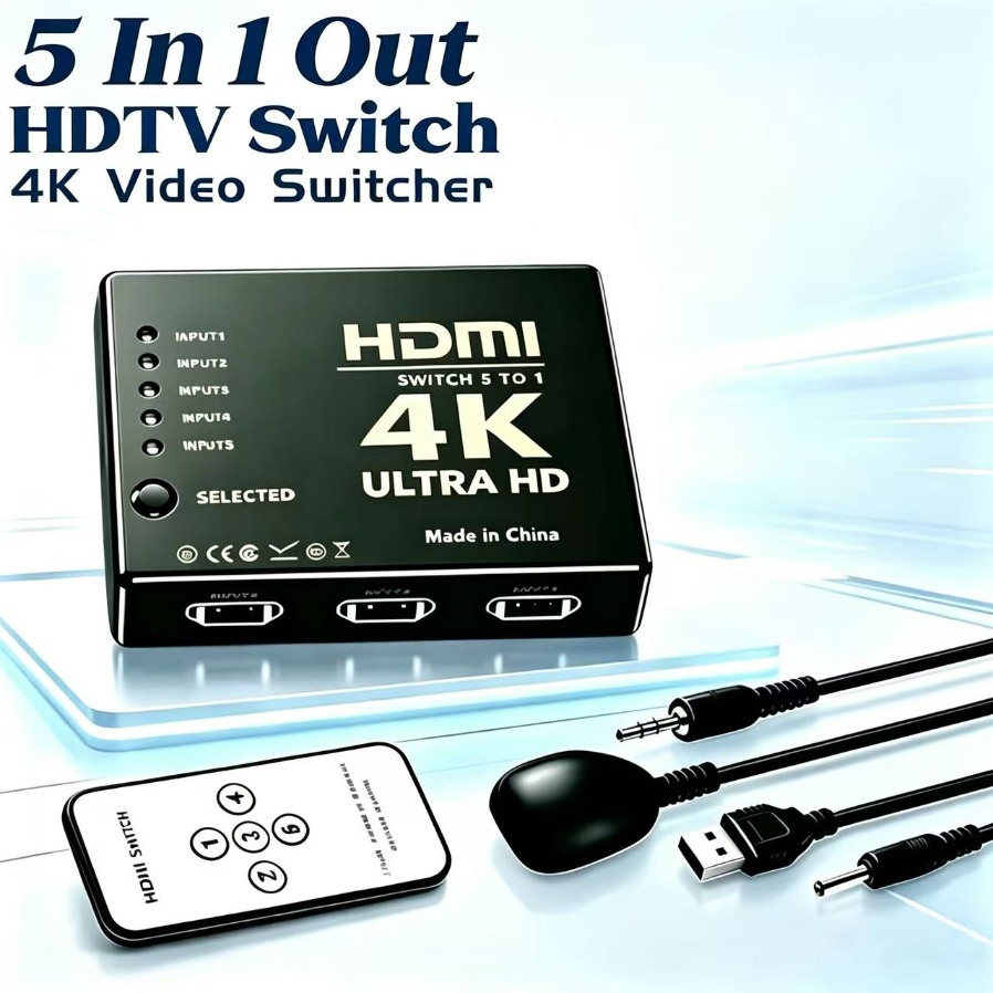 Esports Gaming Hub - 4K HDMI 호환 스위처 5입력 1출력