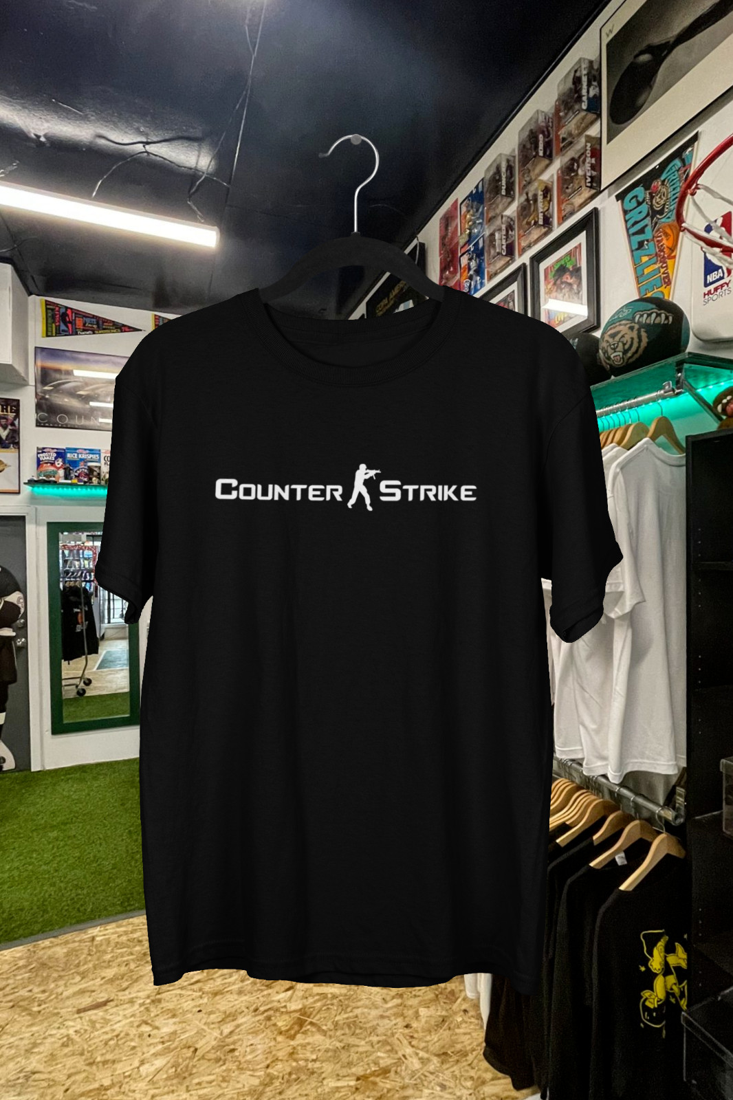 Esports Gaming Logos - 빈티지 카운터 스트라이크 텍스트 로고 티셔츠