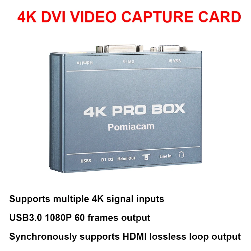 Capture Card 4K Hdmi - 4K PRO BOX DVI HDMI VGA-USB3.0