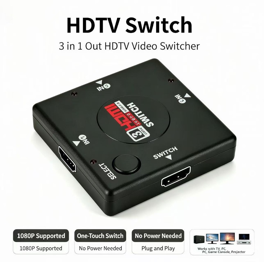 Esports Gaming Hub - 3x1 HDMI 호환 스위처 3 입력