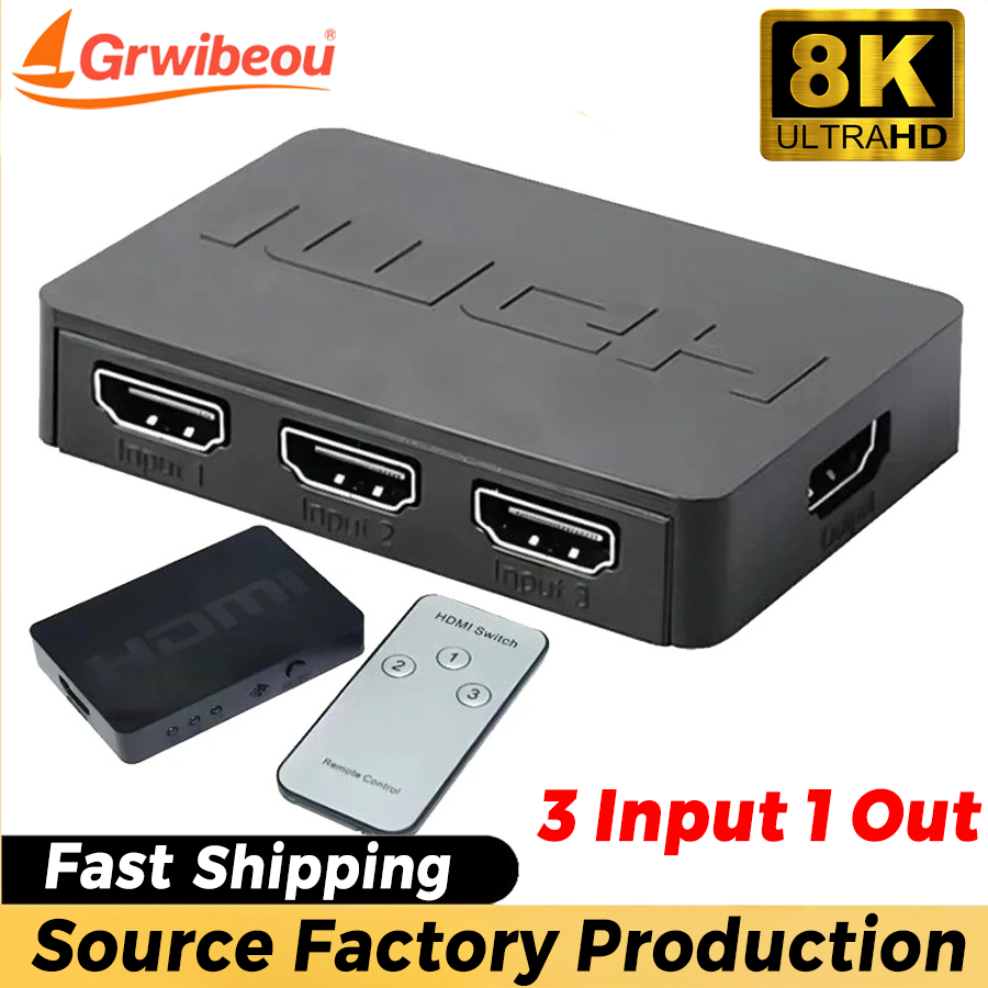 Esports Gaming Hub - 3포트 HDMI 호환 스위처 3입력 1출력