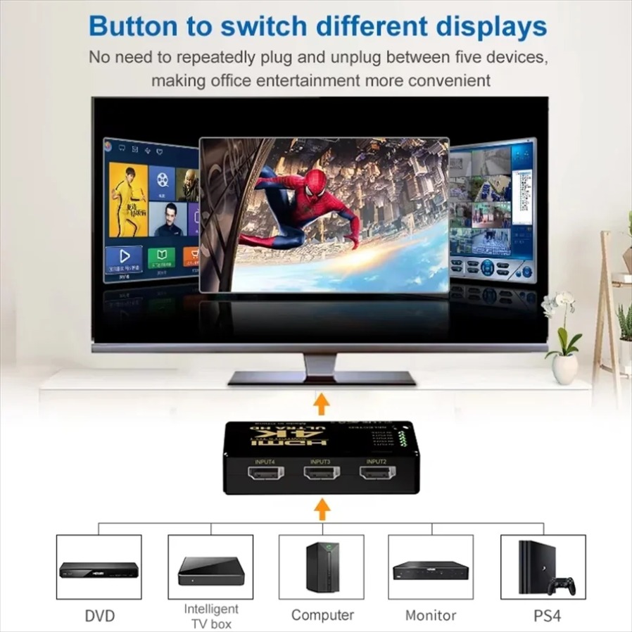 4K HDMI 호환 스위처 5입력 1출력 HD 비디오  - Esports Gaming Hub 리뷰 및 가격