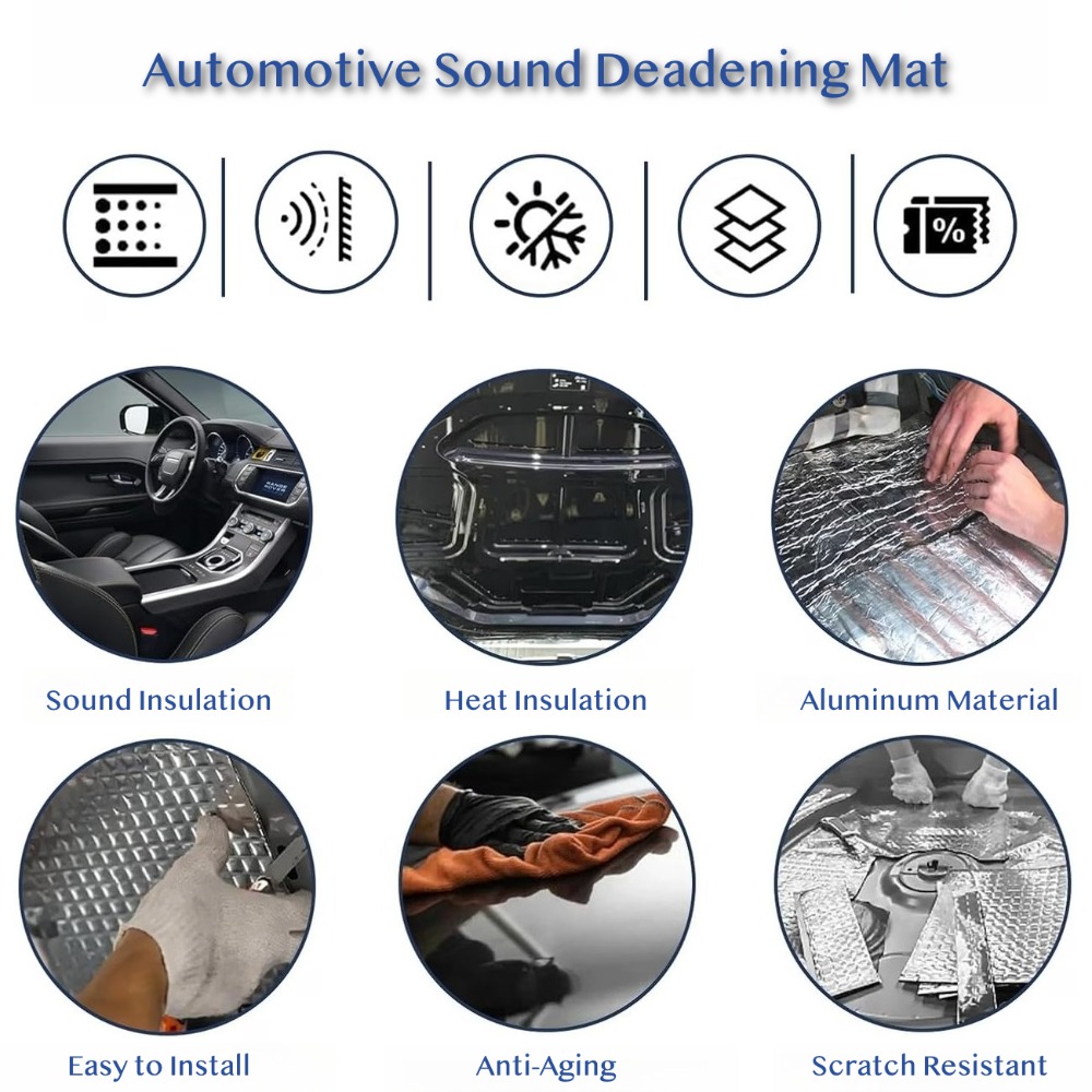 10PCS 10mm 자동차 소음 감소 매트 알루미늄 호 - Sound Dampening Foam 리뷰 및 가격