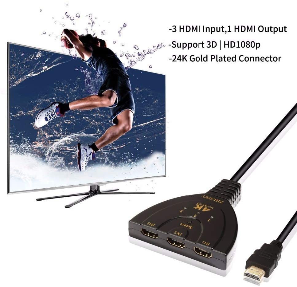 HDMI 호환 스위치 KVM 분배기 4K 2K 3D 3 - Esports Gaming Hub 리뷰 및 가격