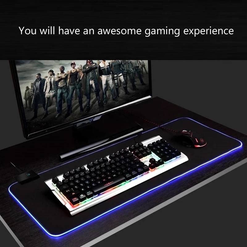LED 라이트 마우스 패드 RGB 키보드 커버 데스크  - Esports Gaming Table 리뷰 및 가격